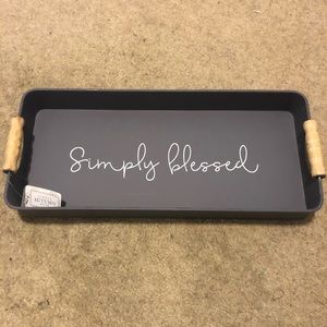 NWT “Simply Blessed” metal serving tray